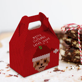 Red Merry Christmas Santa Sloth Favor Boxes Geschenkschachtel
