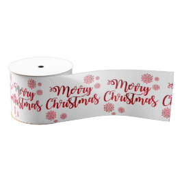 Red Merry Christmas Satin Ribbon Ripsband