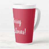 Red Merry Christmas Script Typografie Milchtasse (Rechte Ecke)