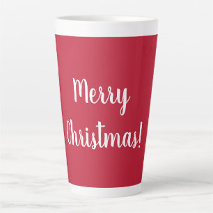 Red Merry Christmas Script Typografie Milchtasse