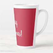 Red Merry Christmas Script Typografie Milchtasse (Rechts)