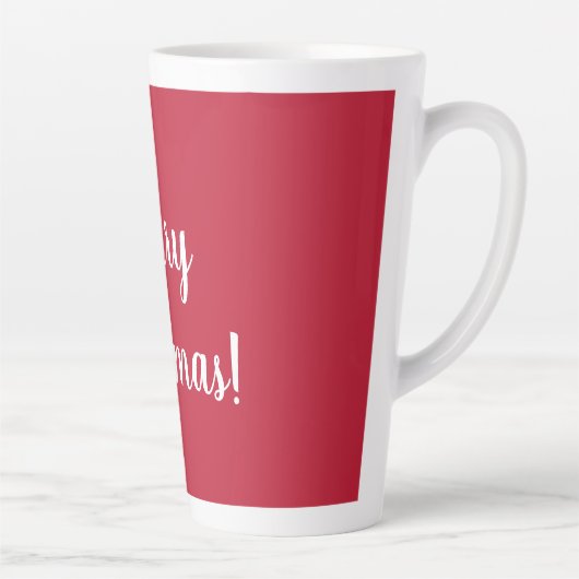 Red Merry Christmas Script Typografie Milchtasse (Rechts)