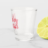 Red Merry Christmas Shot Geschenk Skriptkalligrafi Schnapsglas (Rechts)