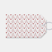 Red Merry Christmas Stars Geschenkanhänger (Vorderseite (Horizontal))