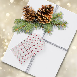 Red Merry Christmas Stars Geschenkanhänger