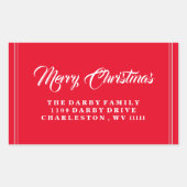 Red Merry Christmas Sticker (Vorderseite)