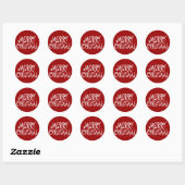 Red Merry Christmas Stickers (Blatt)