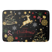 Red Merry Christmas Tree Badematte (Vorderseite)