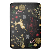 Red Merry Christmas Tree Badematte (Vorderseite Vertikal)