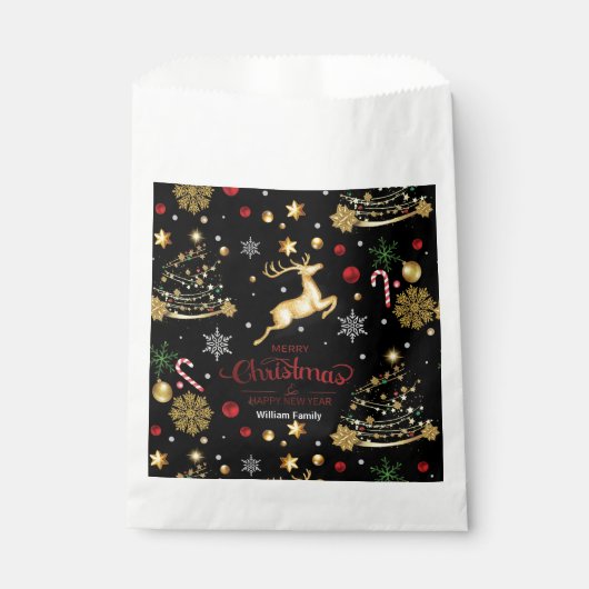 Red Merry Christmas Tree Geschenktütchen (Vorderseite)