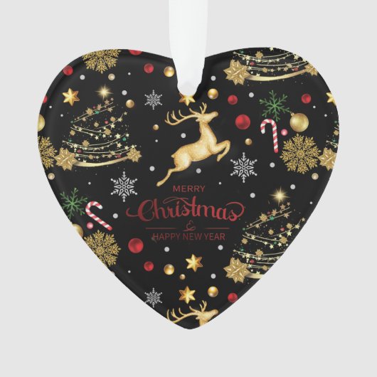 Red Merry Christmas Tree Ornament (Vorderseite)