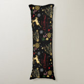 Red Merry Christmas Tree Seitenschläferkissen (Vorderseite Vertikal)