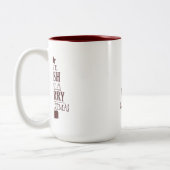 Red Merry Christmas Tree Wish Zweifarbige Tasse (Links)
