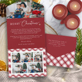 Red Merry Christmas Trifold Card All In One Einladung