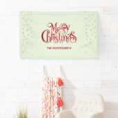 Red Merry Christmas Typografy Festive Schriftart Banner (Insitu)