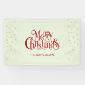 Red Merry Christmas Typografy Festive Schriftart Banner (Horizontal)