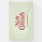 Red Merry Christmas Typografy Festive Schriftart Banner (Vertikal)