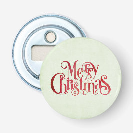 Red Merry Christmas Typografy Festive Schriftart Flaschenöffner