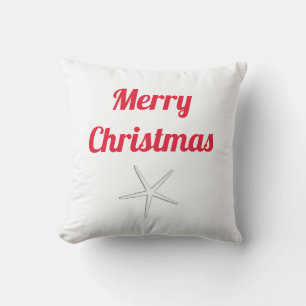 Red Merry Christmas White Starfish Niedliches Gesc Kissen