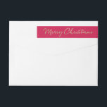 Red Merry Christmas Wraparound Label<br><div class="desc">Mit diesem festlich roten,  verpackten Label mit einem klassischen Frohen Weihnachtsgrüßen heben Sie Ihre Kuverts in dieser Urlaubssaison hervor. Fügen Sie einfach Ihre Rücksendeadresse auf der rechten Seite des Etiketts hinzu.</div>