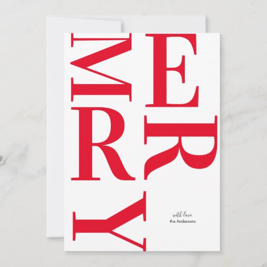 Red Merry Happy Holiday (Vorderseite)