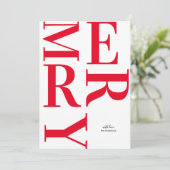 Red Merry Happy Holiday (Stehend Vorderseite)