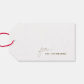 Red Merry Magic Weihnachten Geschenkanhänger (Rückseite Horizontal)