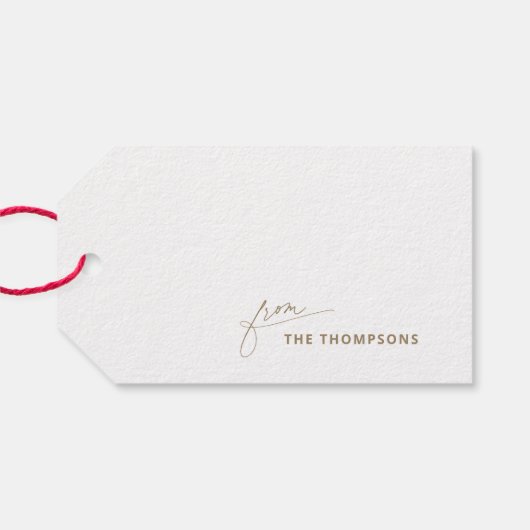 Red Merry Magic Weihnachten Geschenkanhänger (Rückseite Horizontal)