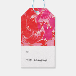 Red Merry Marble Geschenkanhänger