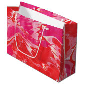 Red Merry Marble Große Geschenktüte (Vorderseite Schrägansicht)