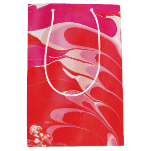 Red Merry Marble Mittlere Geschenktüte