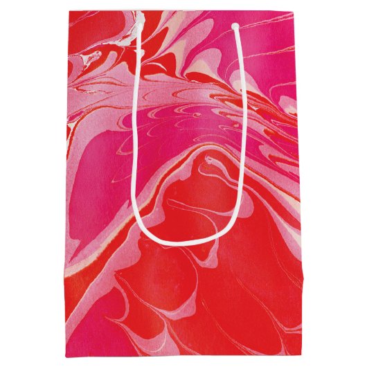 Red Merry Marble Mittlere Geschenktüte (Rückseite)