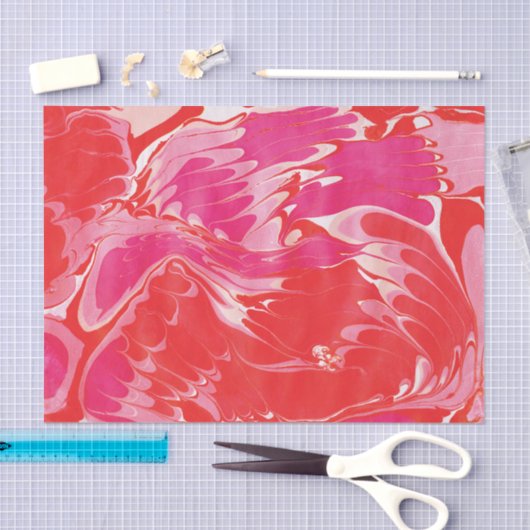 Red Merry Marble Seidenpapier (Handwerk)
