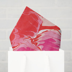 Red Merry Marble Seidenpapier
