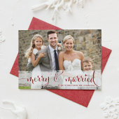 Red Merry und Verheiratet Script Weihnachten Foto