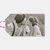 Red Merry und Verheiratete, neu vermählte Geschenk Geschenkanhänger (Rückseite Horizontal)