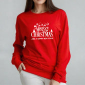Red Merry Weihnachtsfeiertag T-Shirt