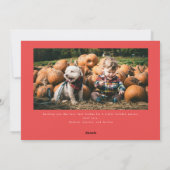 Red Merry Woofmas Hund Weihnachtskarte Feiertagskarte (Rückseite)