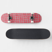 Red Metal Design Skateboard (Horizontal)