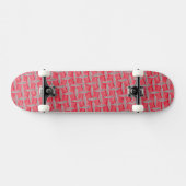 Red Metal Design Skateboard (Horizontal)