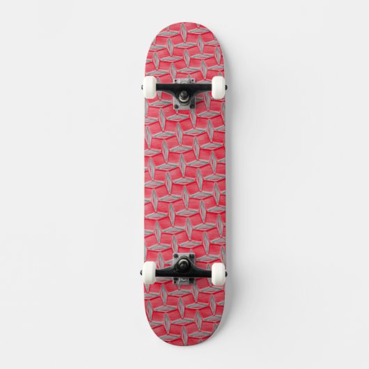 Red Metal Design Skateboard (Vorderseite)