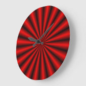 Red Metal Effect Optical Illusion Wall Clock Große Wanduhr (Winkel)