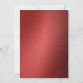 Red Metallic Abschluss Hat Graduation Party Einladung (Rückseite)