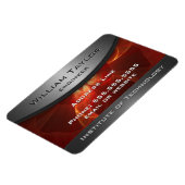 Red Metallic Elegance Magnet (Linke Seite)