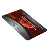 Red Metallic Elegance Magnet (Rechte Seite)