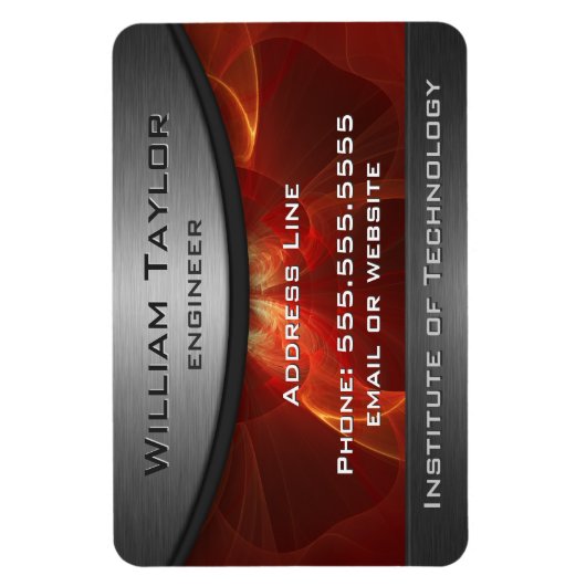 Red Metallic Elegance Magnet (Vertikal)