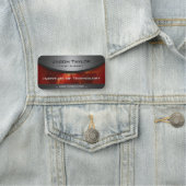 Red Metallic Elegance Namensschild (Beispiel)