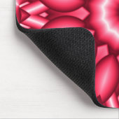 Red Metallic Geometric Design Mousepad (Ecke)