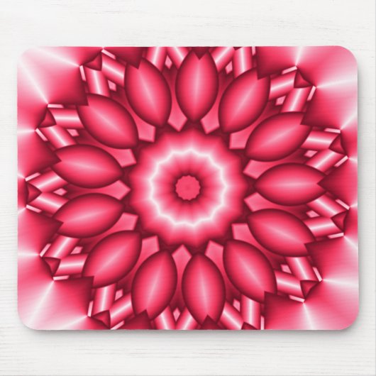 Red Metallic Geometric Design Mousepad (Vorne)