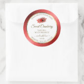 Red Metallic Glitzer White Product Labels Ladybug Runder Aufkleber (Tasche)